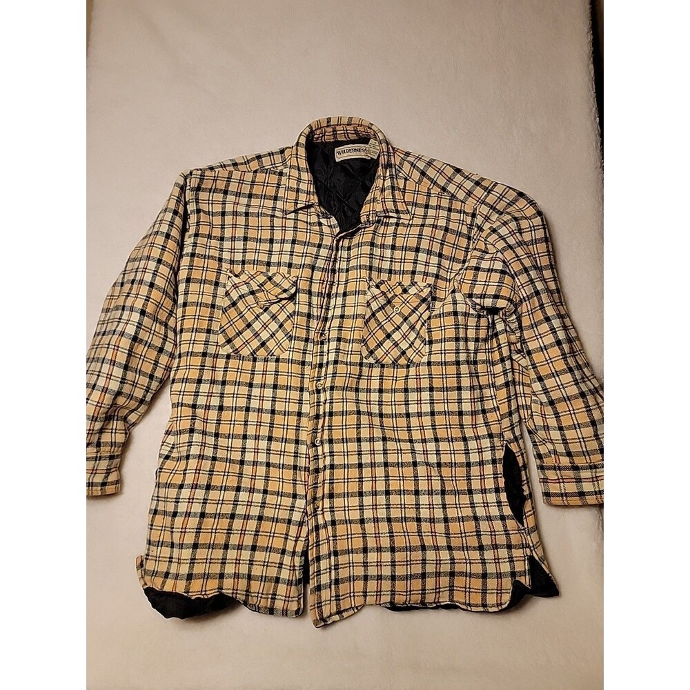 WILDERNESS GREEN PLAID INSULATED FLANNEL SHIRT JACKET XL